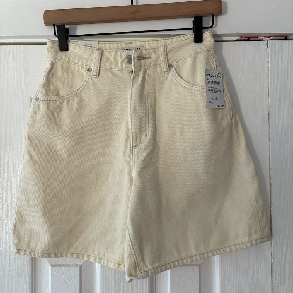 Rolla’s Cream High-Waisted‎ Shorts Size 24 NWT